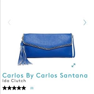 Carlos Santana - Ida Large Blue Clutch Bag